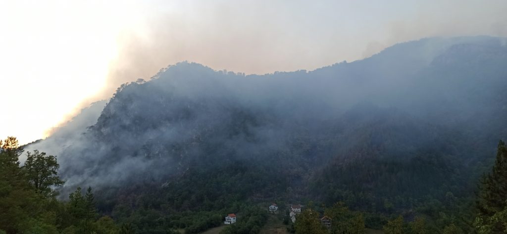 boračko jezero: požar aktivan, kuće nisu ugrožene, dežurne ekipe na terenu tokom noći
