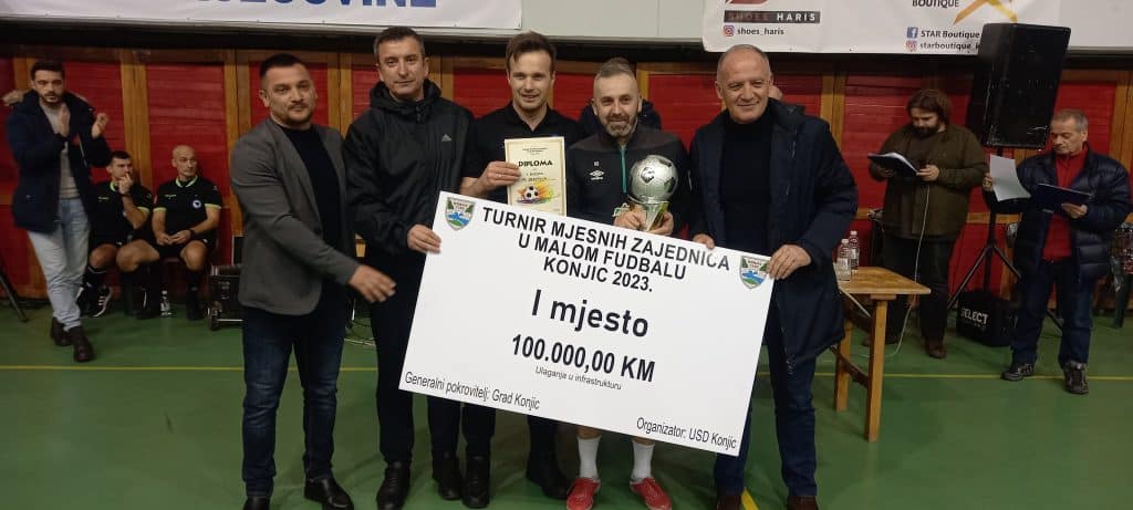 MZ Neretvica pobjednik Turnira mjesnih zajednica u malom fudbalu i osvojila 100.000 KM