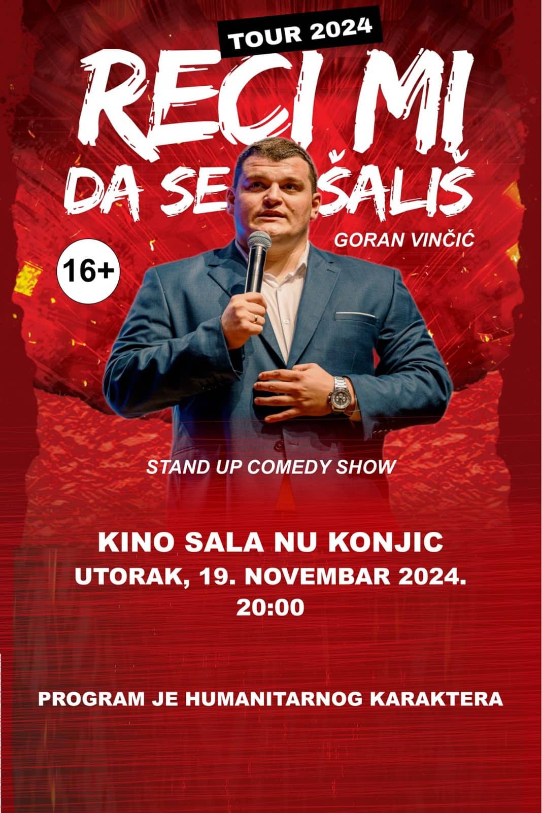 “Reci mi da se šališ”: komičar Goran Vinčić večeras gostuje u Konjicu