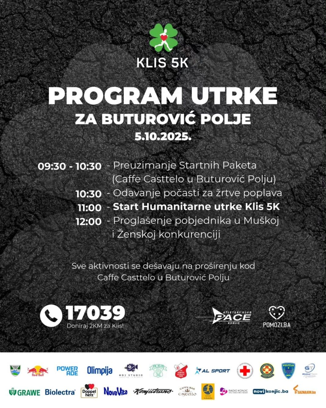 Humanitarna utrka Klis 5K: Prijave za utrku u Buturović Polju popunjene